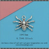 NAIL CHARM ALLOY Silver Spider 10/Pack