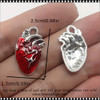 NAIL CHARM ALLOY Red Heart 4/Pack