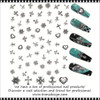 NAIL CHARM ALLOY Silver Assorted Cross 5 Pairs/Pack