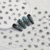 NAIL CHARM ALLOY Silver Assorted Cross 5 Pairs/Pack