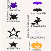 SPECIALTY GLITTER Halloween, Pumpkin, Spider, Bat, Star, Witch Pack
