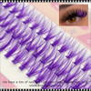 EYELASHES Individual Extensions Colored 3Row-PURPLE-10/12/14mm