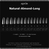 APRES Natural Almond Long Box of Tips 600pcs #APGX-N-AL