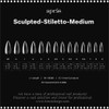 APRES Sculpted Stiletto Medium Box of Tips 600pcs #APGX-S-STM