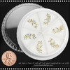 NAIL CHARM RHINESTONE & PEARL Gold Design 6/Wheel.