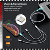 Multi USB Charging Cable 3A, 3 in 1 Charger Cord with iPhone/USB C/Micro USB