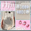 NAIL CHARM RESIN White And Pink Heart, Star, Bows, Round Pearls  ~ 300/Pack