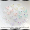 NAIL CHARM RESIN Shiny AB Crystal 3D Butterfly 50pcs.
