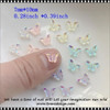 NAIL CHARM RESIN Shiny AB Crystal 3D Butterfly 50pcs.