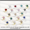 NAIL CHARM RHINESTONE Moon Star Shape Metal 10/Pack 