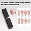 Black Silicone Protective Rectangular Nail Magnet Tools 2pcs