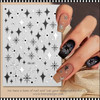 NAIL STICKER Black and White Star, Flash #SO147