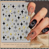 NAIL STICKER Gold and Black Star, Flash #SO147