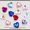 NAIL CHARM RHINESTONE Colorful Pointed Bottom Heart 20/Pack 