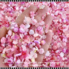 NAIL CHARM RESIN Luminous Rose Heart Bear 30/Pack | PINK