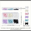 NAIL CHARM RESIN Matte Kawaii Mini Bow 30/Pack