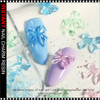 NAIL CHARM RESIN Blue, Green, & Pink Transparency Bows 30/Case