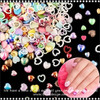 NAIL CHARM RESIN Mix Styles Heart Pearls  ~ 80/Pack