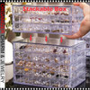 ORGANIZER Acrylic Clear 3 Draws, 72 Compartments for Charm & Jewelry