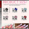 NAIL CHARM RHINESTONE Silver, Hello Kitty 6/Case