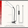 LED LAMP Table Clamp, Flexible Gooseneck, USB 120 Lm, Black