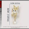 NAIL CHARM ALLOY & RHINESTONE Gold Butterfly 6/Wheel