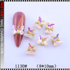 NAIL CHARM RESIN Butterfly Aurora Sequins 6/Case #2