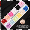 NAIL CHARM RESIN 3D Flower with Caviar Beads 12 Grid