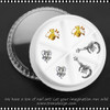 NAIL CHARM RHINESTON Ramadan Moon Star, Gold Bee & Retro Baroque 6/Wheel