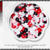 INSTANT PEARL & RHINESTONE Mixed Red, Black & White 3200/Case #11