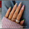 NAIL CHARM ALLOY & PEARL Gold Cross 6/Case #1