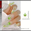 NAIL CHARM ALLOY Tropical Hawaiian Style Green Maple Leaf 6/Wheel