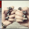 NAIL CHARM ALLOY Silver Classic Cross 12/Case