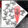 NAIL CHARM ALLOY Silver Anchor, Retro Skull 6/Case