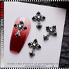 NAIL CHARM RHINESTONE Silver Skull, Retro Cross 6/Case