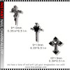 NAIL CHARM RHINESTONE Silver Skull, Retro Cross 6/Case