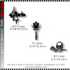 NAIL CHARM RHINESTONE Halloween Skull, Retro Cross 6/Case