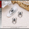 NAIL CHARM RHINESTONE Vintage Gothic Style Spider 6/Case