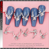 NAIL CHARM RHINESTONE Silver-Toned Reindeer Head 6/Case