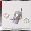 NAIL CHARM RHINESTONE Aurora Crystal Heart 6/Case #1