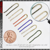 NAIL CHAIN RHINESTONE Gold Assorted Color 6/Pack