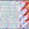 5D NAIL STICKER – ABSTRACTION, MULTICOLOR SILVER DIGITAL PULSE #DH-679 *
