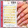 5D NAIL STICKER – ABSTRACTION, METALLIC GOLD DIGITAL PULSE #DH-679