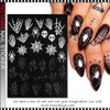 NAIL STICKER Halloween Skull and Spider Web #STZ-5D58