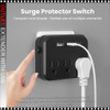 Switched 6-in-1 Multi-Function Power Outlet, 3 Sockets 2 USB 1 Type-C