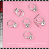 NAIL CHARM RHINESTONE Gold and Silver Ring 6/Case