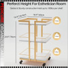 PEDICURE MANICURE Golden 3 Tier Rolling Cart with Wheels PEDICURE MANICURE Golden 3 Tier Rolling Cart with Wheels