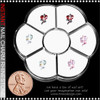 NAIL CHARM RHINESTONE Mixed Color Cubic Snake 6/Case #2