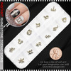 NAIL CHARM RHINESTONE 12 Constellation Symbol Gold Zodiac 12/Case 