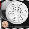 NAIL CHARM & TONGUE Stainless Steel Punk Style Barbell 12/Case #3